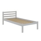 Cama Solteiro Linna Em Madeira Maciça Mdf Branco