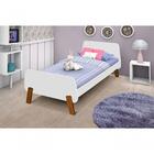 Cama Solteiro Lisa Branca E Mel