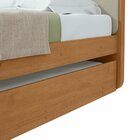 Cama Solteiro Loop Tecido Boucle Com Cama Auxiliar Amêndoa Cl