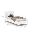 Cama Solteiro Luisiana Branca