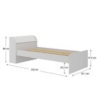 Cama Solteiro Lumina Espresso Móveis Branco