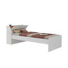 Cama Solteiro Lumina Espresso Móveis Branco