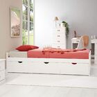 Cama Solteiro Madeira Maciça 3 Gavetas Com Estrado Mia - Bran