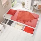 Cama Solteiro Madeira Maciça 3 Gavetas Com Estrado Mia - Bran