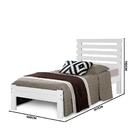 Cama Solteiro Madeira Maciça Branco Brena Shop Jm Com Colchão