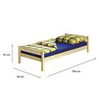 Cama Solteiro Madeira Maciça Com Estrado Felix Natural