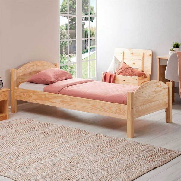 Cama Solteiro Madeira Maciça Com Estrado Flims