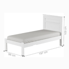 Cama Solteiro Madison Branco
