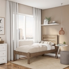 Cama Solteiro Madison Carvalho Com Colchão