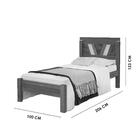 Cama Solteiro Magnólia Castanho Atraente