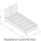 Cama Solteiro Mdp 93cm X 195cm Luisiana Branco