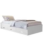 Cama Solteiro Meet 3 Gavetas Branco Fosco