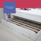 Cama Solteiro Milênio Com Baú 100% Mdf Espresso Móveis Branco