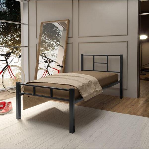 Cama Solteiro Militar De Aço / Ferro Com Estrado De Aço / Fer