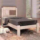 Cama Solteiro Moderna Avelã Castanho Amanda Framar Com Colchã