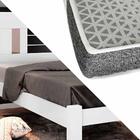 Cama Solteiro Moderna Branco Preto Amanda Framar Com Colchão