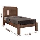 Cama Solteiro Moderna Chocolate Amanda Framar Com Colchão Pro