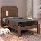 Cama Solteiro Moderna Chocolate Amanda Framar Com Colchão Pro