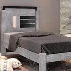 Cama Solteiro Moderna Com Colchão Cinza Preto Amanda Framar