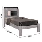 Cama Solteiro Moderna Com Colchão Cinza Preto Amanda Framar