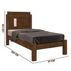 Cama Solteiro Moderna Com Colchão Malbec Amanda Framar