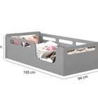 Cama Solteiro Montessori Mdf Cinza Potente