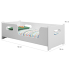 Cama Solteiro Montessori Proteção Grade Lateral Colchão D20 B