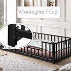 Cama Solteiro Montessoriana Com Estrutura 100% Em Aço/ferro-