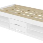 Cama Solteiro Multifuncional 2 Gavetas - Helen Branco