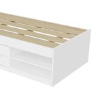 Cama Solteiro Multifuncional 2 Gavetas - Helen Branco