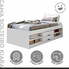 Cama Solteiro Multifuncional 2 Gavetas Kiara  Branco