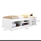 Cama Solteiro Multifuncional 2 Gavetas Mila Yescasa Branco