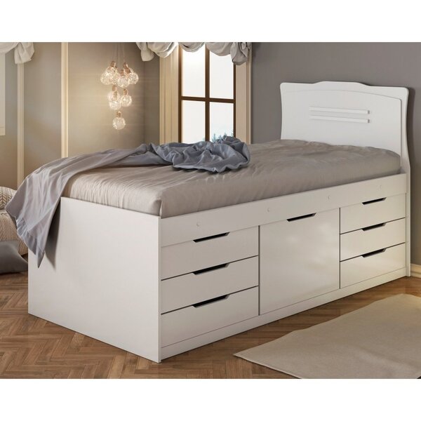 Cama Solteiro Multifuncional 7 Gavetas Florença Conquista Móv