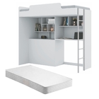 Cama Solteiro Multifuncional Branco Com Colchão