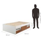 Cama Solteiro Multifuncional Kassie Cazarara Branco/mel