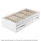 Cama Solteiro Multifuncional Kiara Com Gavetas Branco
