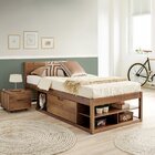 Cama Solteiro Multifuncional Madeira Maciça Irara Cabecasa Ma