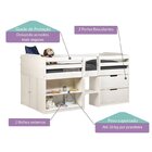 Cama Solteiro Multifuncional Malta Com 2 Portas E Grade Casat