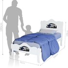 Cama Solteiro Mustang Emily Branco