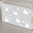 Cama Solteiro Nuvem Cinza Menino e Menina Auxiliar e Colchão