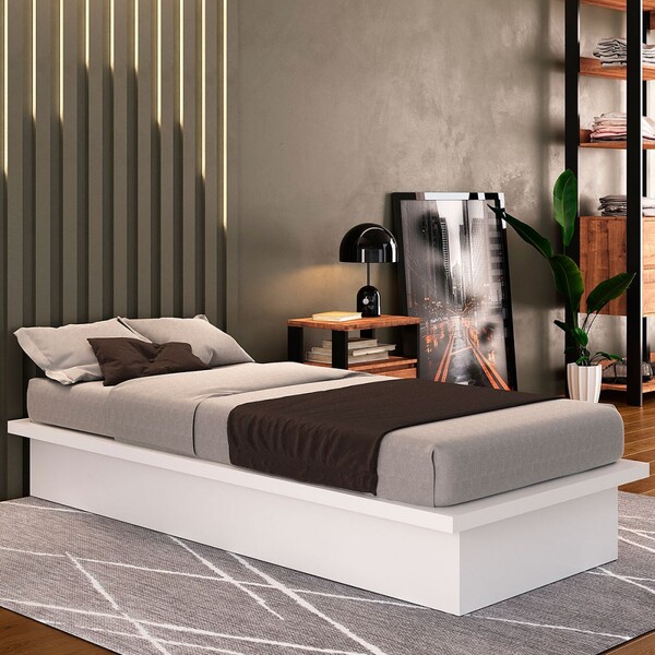 Cama Solteiro Oriental Branco 8284 - Foscarini