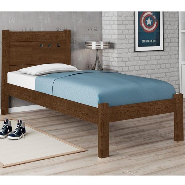 Cama Solteiro Paloma Malbec Com Colchão