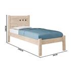 Cama Solteiro Paola Ii Avelã - Framar Móveis