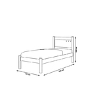 Cama Solteiro Paola Ii Avelã - Framar Móveis