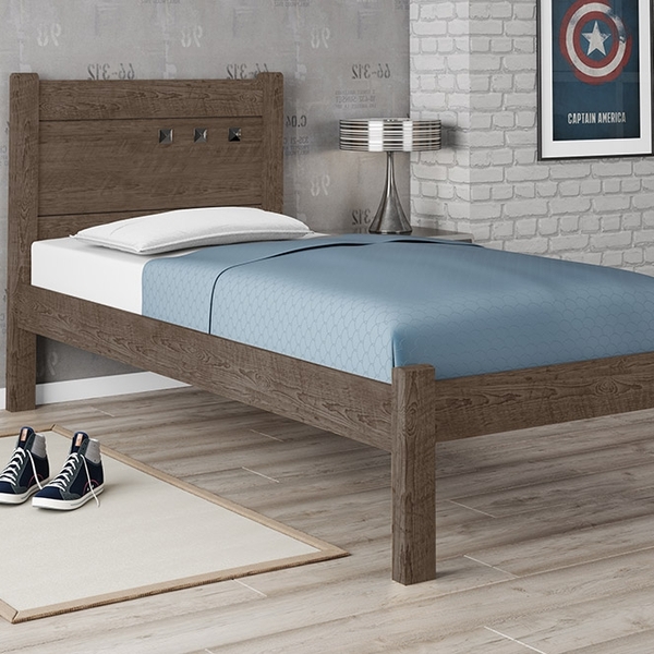 Cama Solteiro Paola Ii Chocolate - Framar Móveis