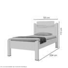 Cama Solteiro Paris Branco - Gabrielli