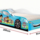 Cama Solteiro Patrulha Canina 2 Com Colchão, Quarto Infantil