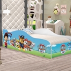 Cama Solteiro Patrulha Canina Com Colchão, Quarto Infantil