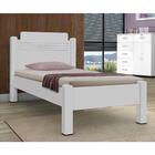 Cama Solteiro Pedro Branco Com Colchão