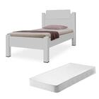 Cama Solteiro Pedro Branco Com Colchão